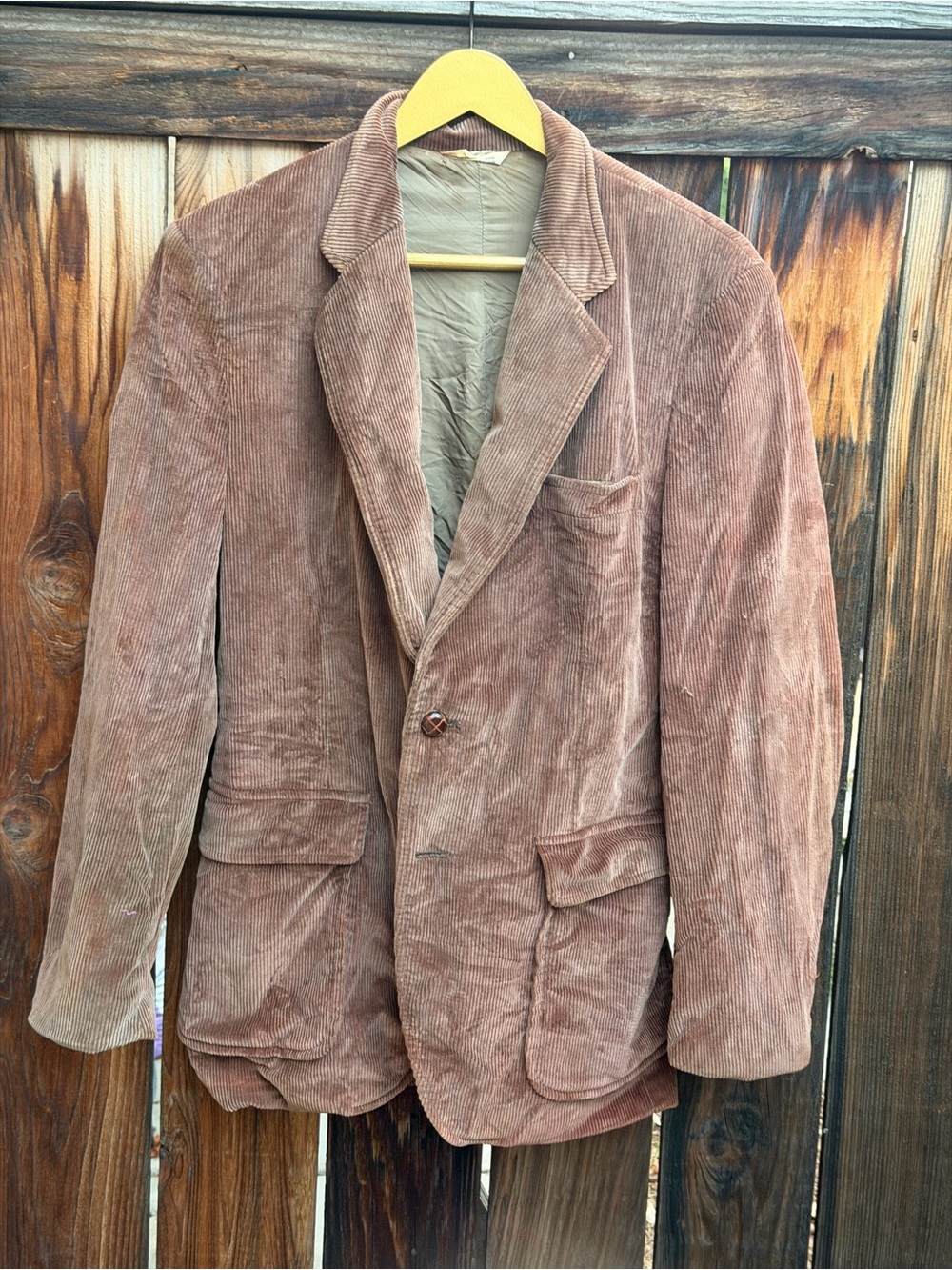 Vintage 70s 80s light brown Corduroy Blazer Jacket Cambridge Classics by Mervyns